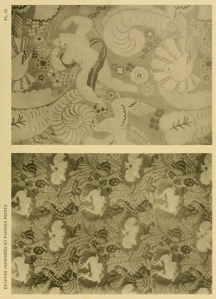 An illustration from Étoffes imprimées et papiers peints;, 1924, leaf 37
