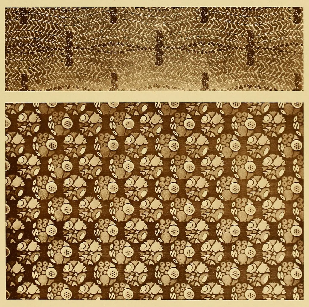 An illustration from Étoffes imprimées et papiers peints;, 1924, leaf 57