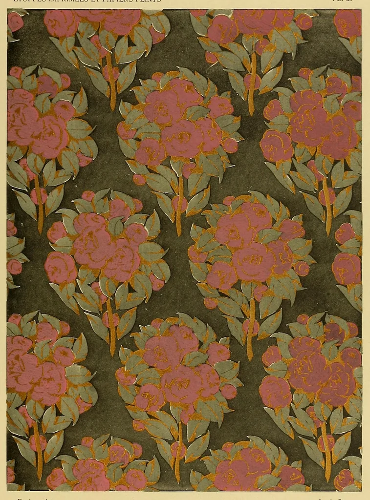 An illustration from Étoffes imprimées et papiers peints;, 1924, leaf 63