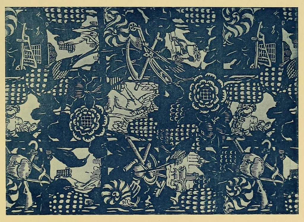 An illustration from Étoffes imprimées et papiers peints;, 1924, leaf 69