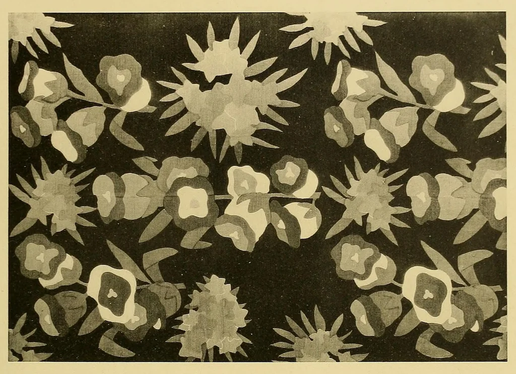 An illustration from Étoffes imprimées et papiers peints;, 1924, leaf 81