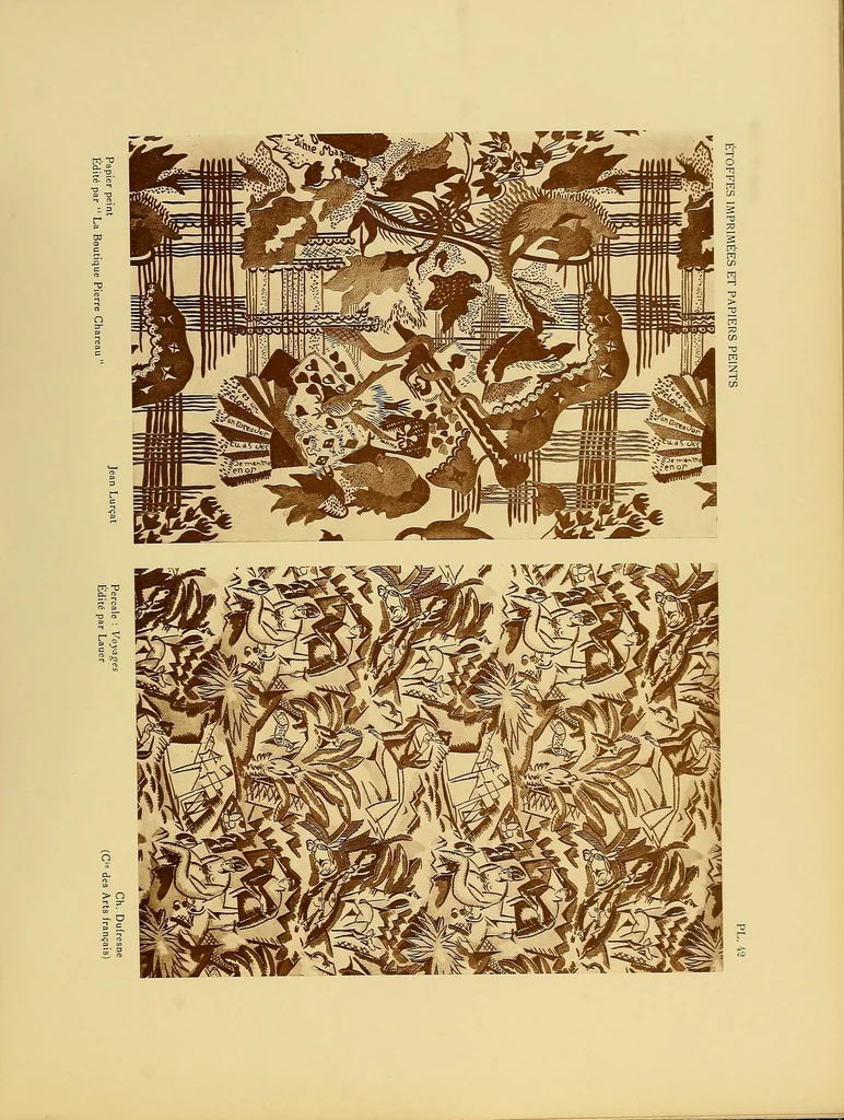 An illustration from Étoffes imprimées et papiers peints;, 1924, leaf 97