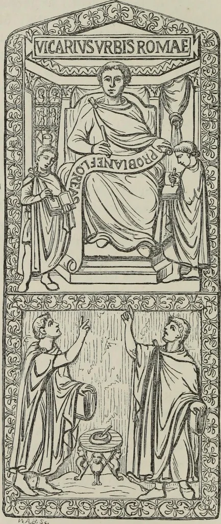 An illustration from Tombs in and near Rome ; Sculpture among the Greeks and Romans, mythology in funereal sculpture, and early Christian sculpture, 1877, leaf 233