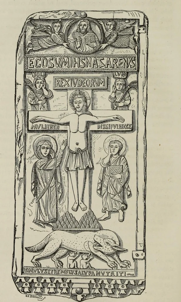 An illustration from Tombs in and near Rome ; Sculpture among the Greeks and Romans, mythology in funereal sculpture, and early Christian sculpture, 1877, leaf 247
