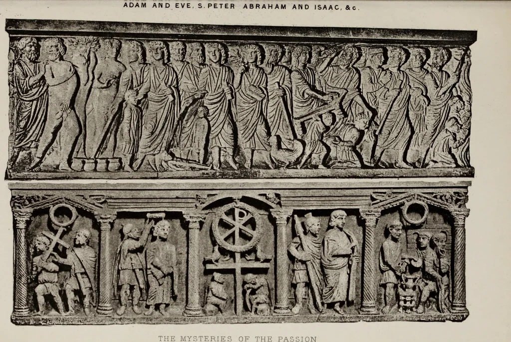 An illustration from Tombs in and near Rome ; Sculpture among the Greeks and Romans, mythology in funereal sculpture, and early Christian sculpture, 1877, leaf 324