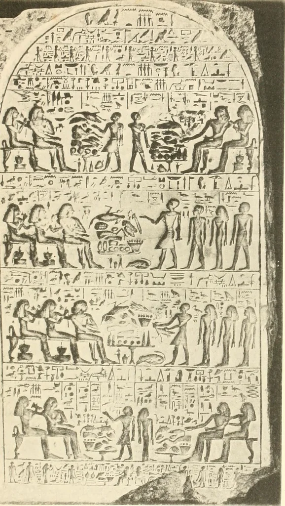 An illustration from Tombs of the third Egyptian dynasty at Reqâqnah and Bêt Khallâf, 1904, leaf 136