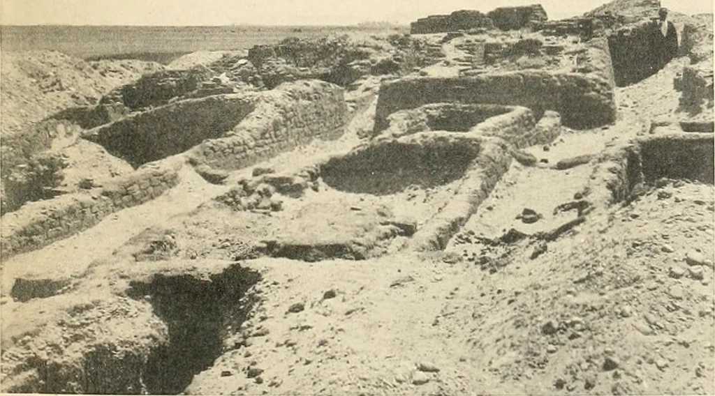 An illustration from Tombs of the third Egyptian dynasty at Reqâqnah and Bêt Khallâf, 1904, leaf 22