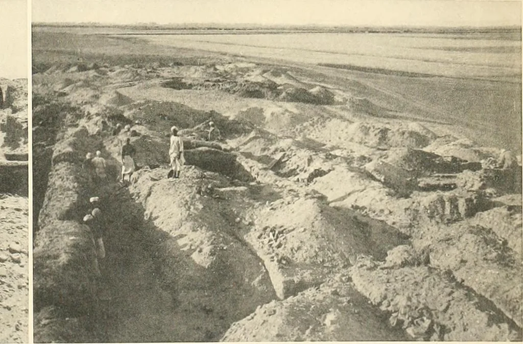 An illustration from Tombs of the third Egyptian dynasty at Reqâqnah and Bêt Khallâf, 1904, leaf 22