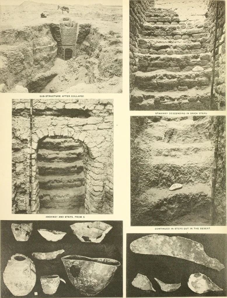 An illustration from Tombs of the third Egyptian dynasty at Reqâqnah and Bêt Khallâf, 1904, leaf 39