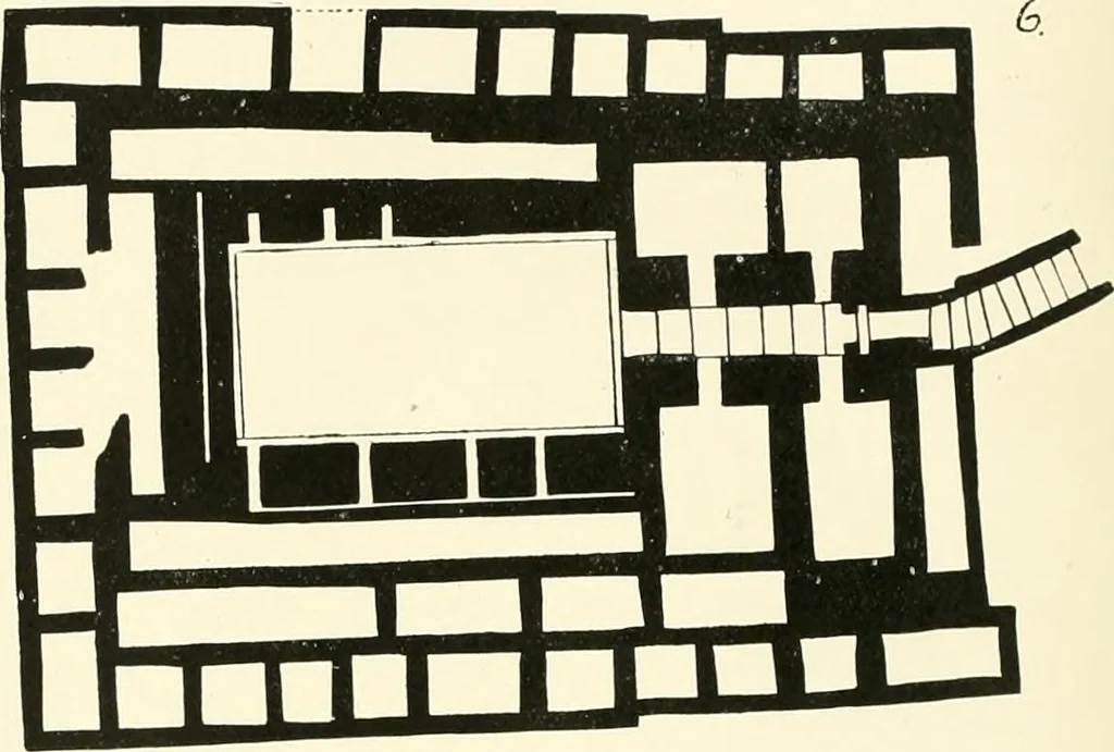 An illustration from Tombs of the third Egyptian dynasty at Reqâqnah and Bêt Khallâf, 1904, leaf 77