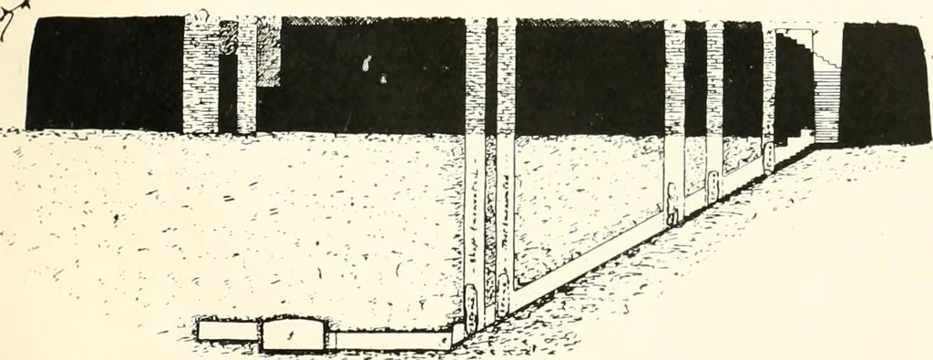 An illustration from Tombs of the third Egyptian dynasty at Reqâqnah and Bêt Khallâf, 1904, leaf 80
