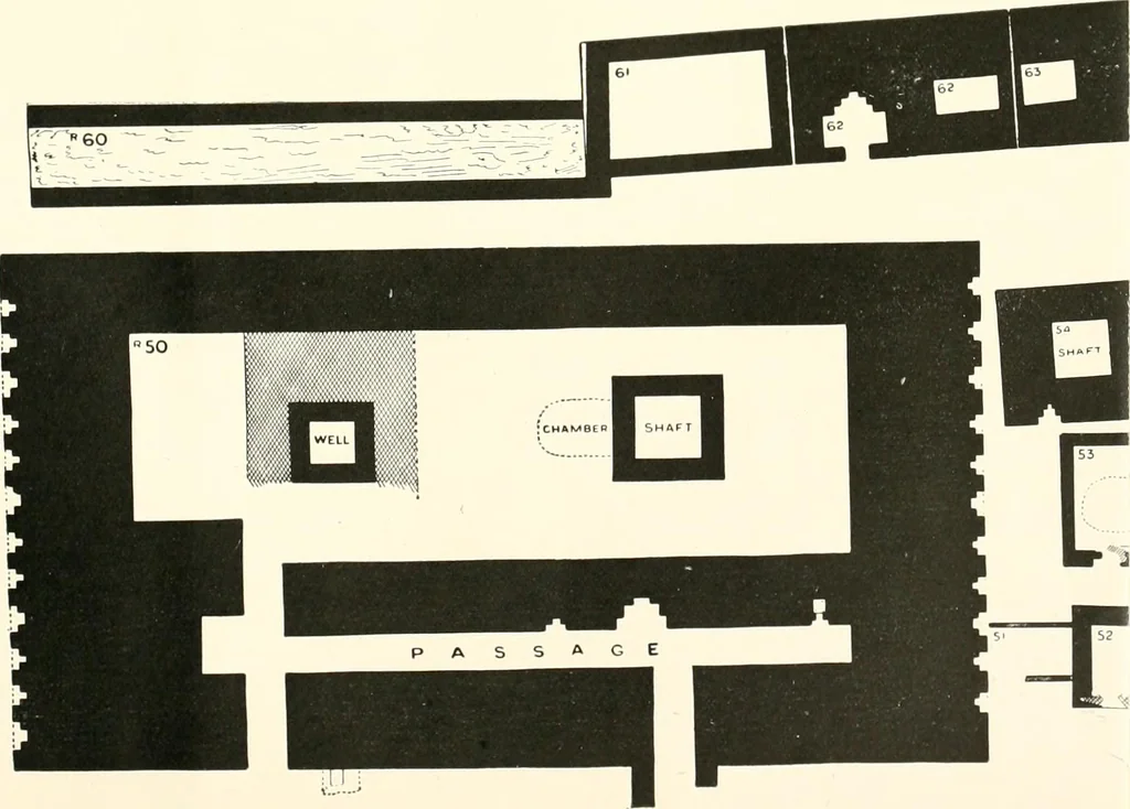 An illustration from Tombs of the third Egyptian dynasty at Reqâqnah and Bêt Khallâf, 1904, leaf 84
