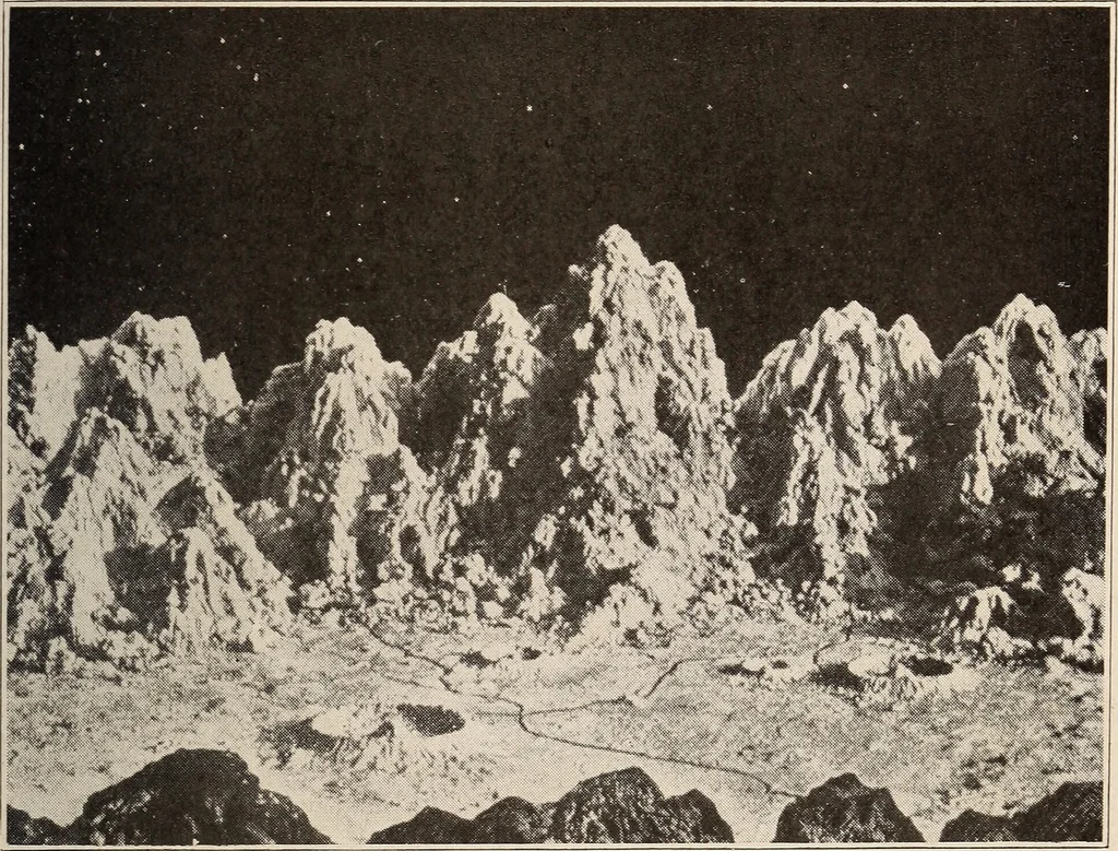An illustration from To the moon and back in ninety days : a thrilling narrative of blended science and adventure, 1922, leaf 178