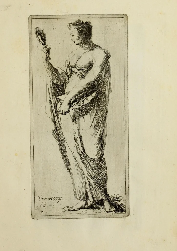 An illustration from Toneel van Sinnebeelden : geopent tot Dienst van Schilders Beelthouders etc, 1700, leaf 17