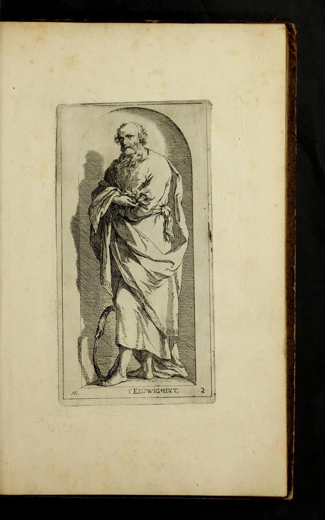 An illustration from Toneel van Sinnebeelden : geopent tot Dienst van Schilders Beelthouders etc, 1700, leaf 7