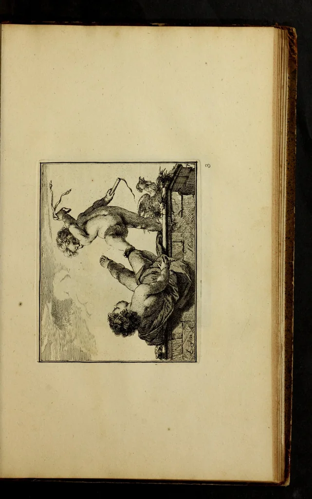 An illustration from Toneel van Sinnebeelden : geopent tot Dienst van Schilders Beelthouders etc, 1700, leaf 75
