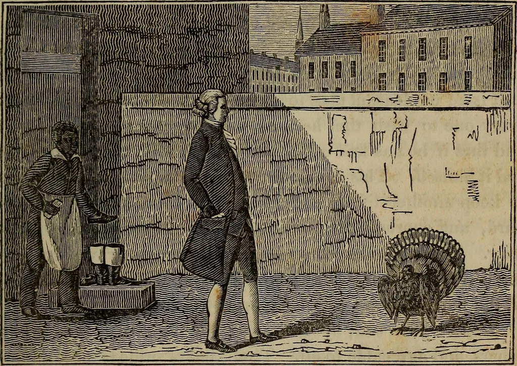 An illustration from The tongue of time, and star of the states : a system of human nature, with the phenomena of the heavens and earth ... also an account of persons with two souls, and of five persons who took colors by the touch, 1838, leaf 38