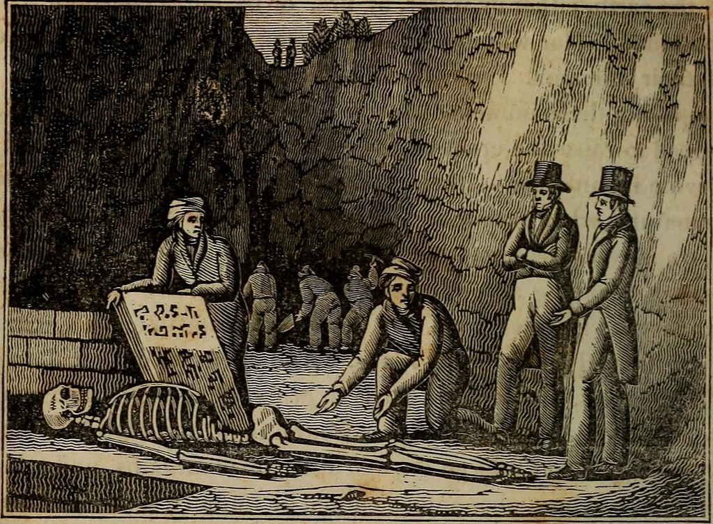 An illustration from The tongue of time, and star of the states : a system of human nature, with the phenomena of the heavens and earth ... also an account of persons with two souls, and of five persons who took colors by the touch, 1838, leaf 91