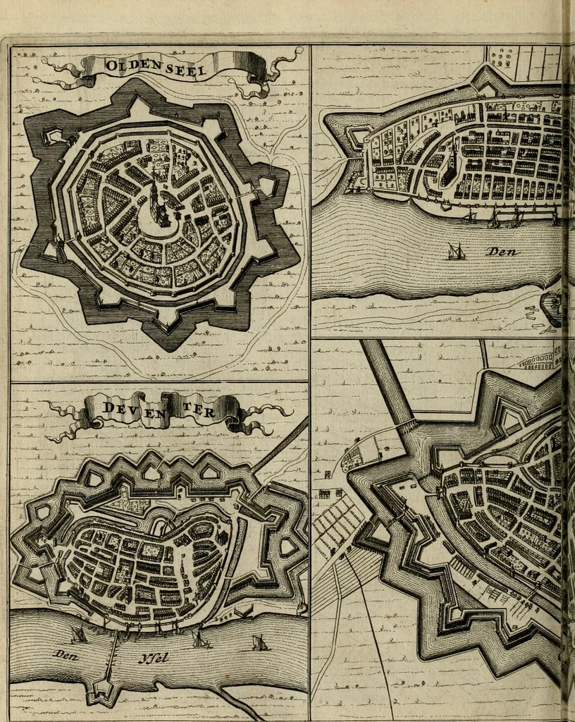 An illustration from Tooneel des oorlogs, opgerecht in de Vereenigde Nederlanden : door de wapenen van de koningen van Vrankryk en Engeland, Keulsche en Munstersche Bisschoppen : tegen de Staten der Vereenigde Nederlanden, en hare geallieerden ..., 1675, leaf 545