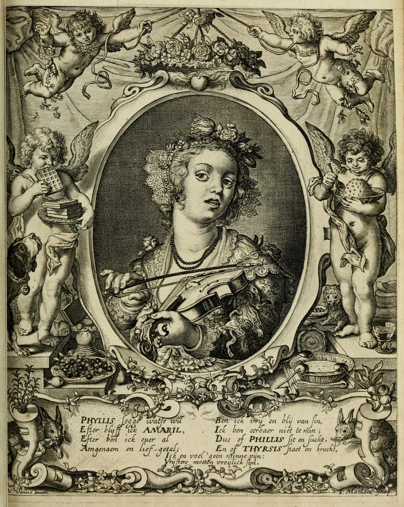 An illustration from Tooneel van de mannelicke achtbaerheyt : aen-gewesen in de voor-sprake, teghen-sprake, ende uyt-sprake gedaen over de weygheringhe van de Koninginne Vasthi, aen de ghesanten des Konincx Assuerus : tot verbeteringe van de huys-gebreken deser eeuwe, 1622, leaf 133
