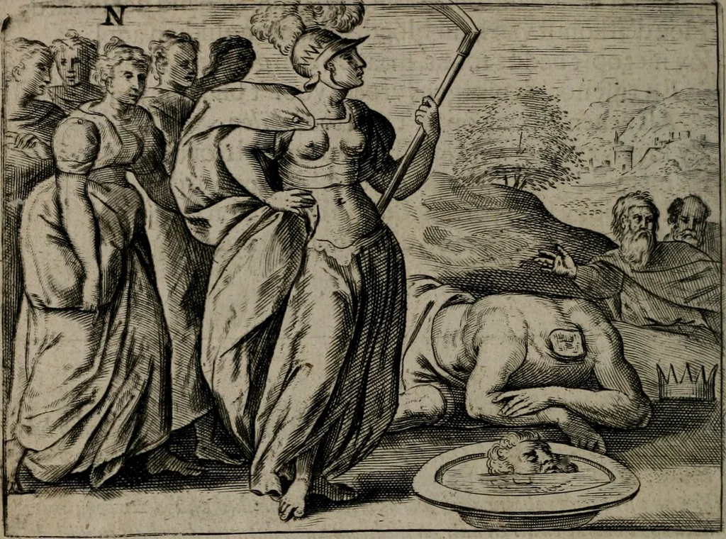 An illustration from Toonneel des menschelikken levens : Of de vernieuwde gulden winkel ; waer in door poëtische, historische, morale, en schriftuurlikke leeringen, den mensche vertoont werdt, hoedanigh hy zijn leven, handel, en wandel, zediglik, eerbaarlik en vermakelik fal overbrengen, 1661, leaf 121