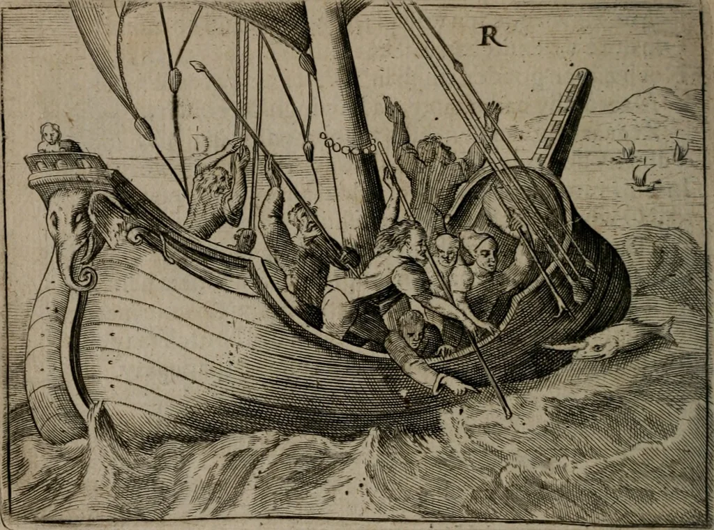 An illustration from Toonneel des menschelikken levens : Of de vernieuwde gulden winkel ; waer in door poëtische, historische, morale, en schriftuurlikke leeringen, den mensche vertoont werdt, hoedanigh hy zijn leven, handel, en wandel, zediglik, eerbaarlik en vermakelik fal overbrengen, 1661, leaf 149
