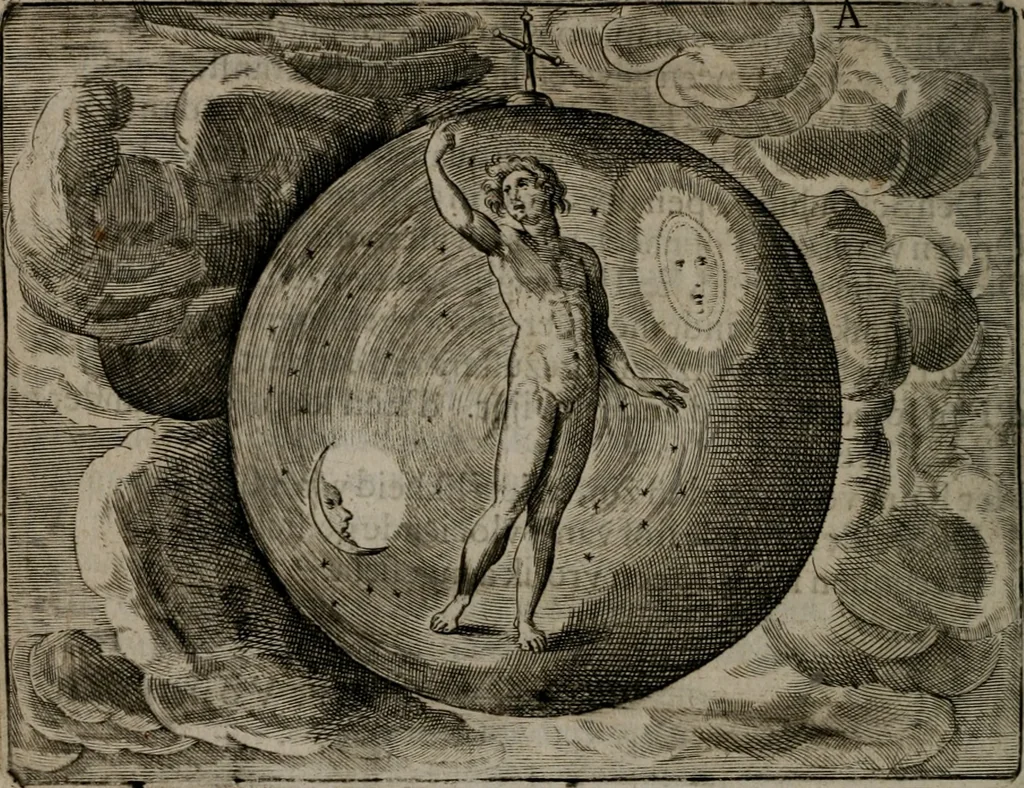 An illustration from Toonneel des menschelikken levens : Of de vernieuwde gulden winkel ; waer in door poëtische, historische, morale, en schriftuurlikke leeringen, den mensche vertoont werdt, hoedanigh hy zijn leven, handel, en wandel, zediglik, eerbaarlik en vermakelik fal overbrengen, 1661, leaf 21