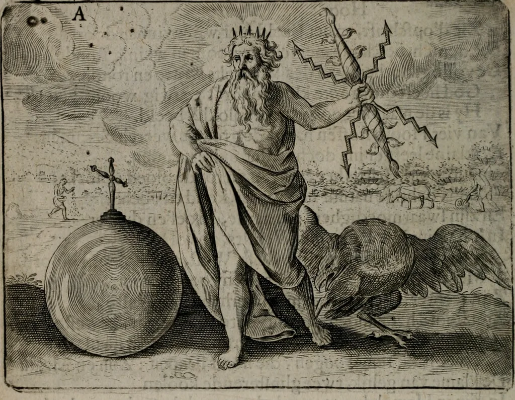 An illustration from Toonneel des menschelikken levens : Of de vernieuwde gulden winkel ; waer in door poëtische, historische, morale, en schriftuurlikke leeringen, den mensche vertoont werdt, hoedanigh hy zijn leven, handel, en wandel, zediglik, eerbaarlik en vermakelik fal overbrengen, 1661, leaf 23
