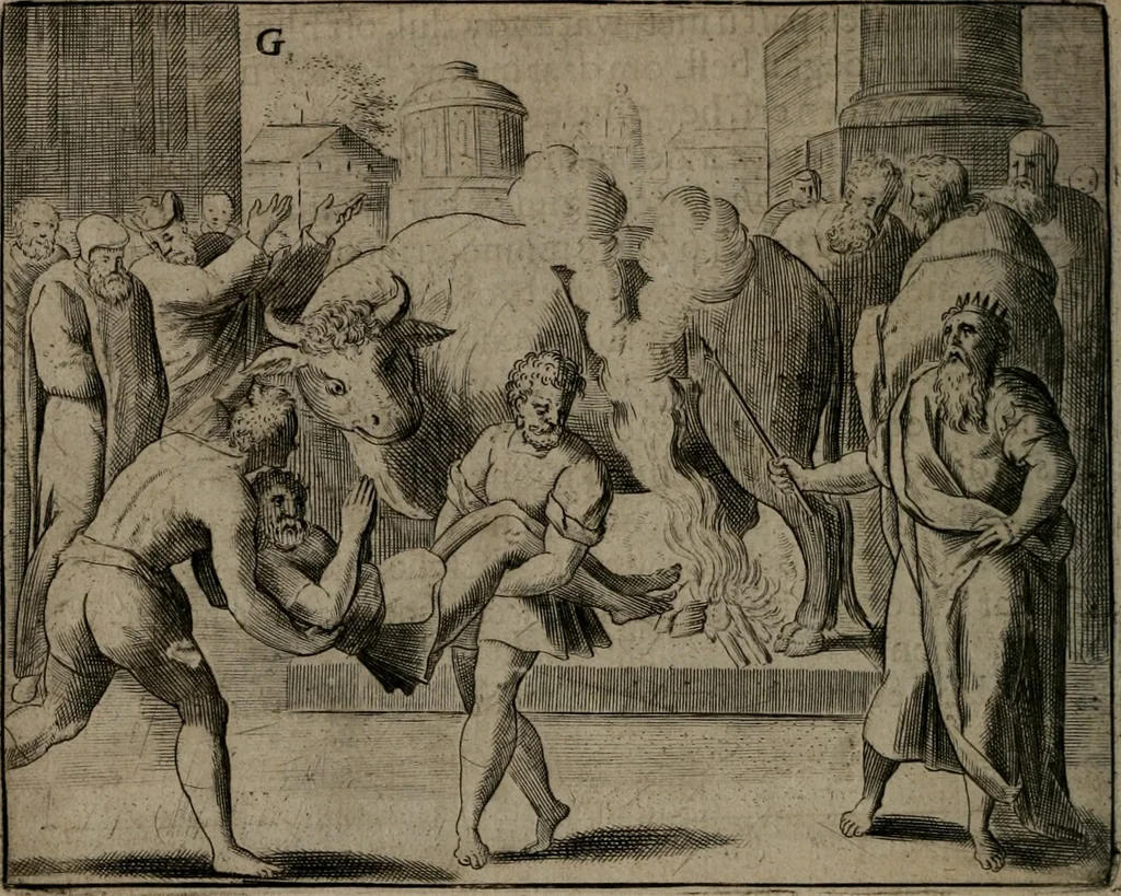 An illustration from Toonneel des menschelikken levens : Of de vernieuwde gulden winkel ; waer in door poëtische, historische, morale, en schriftuurlikke leeringen, den mensche vertoont werdt, hoedanigh hy zijn leven, handel, en wandel, zediglik, eerbaarlik en vermakelik fal overbrengen, 1661, leaf 73