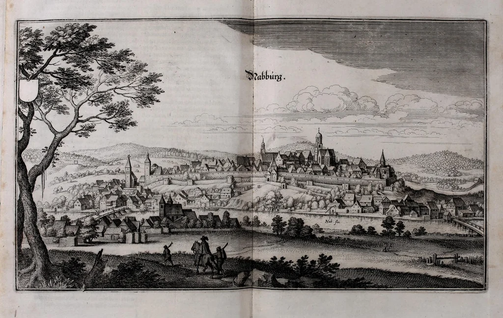 An illustration from Topographia Bavariæ : das ist, Beschreib. vnd aigentliche Abbildung der vornembsten Stätt vnd Orth in Ober vnd Nieder Beÿern, der Ober Pfaltz, vnd anderen, zum hochlöblichen Baÿrischen Craisse hehörigen Landschaften, 1660, leaf 107