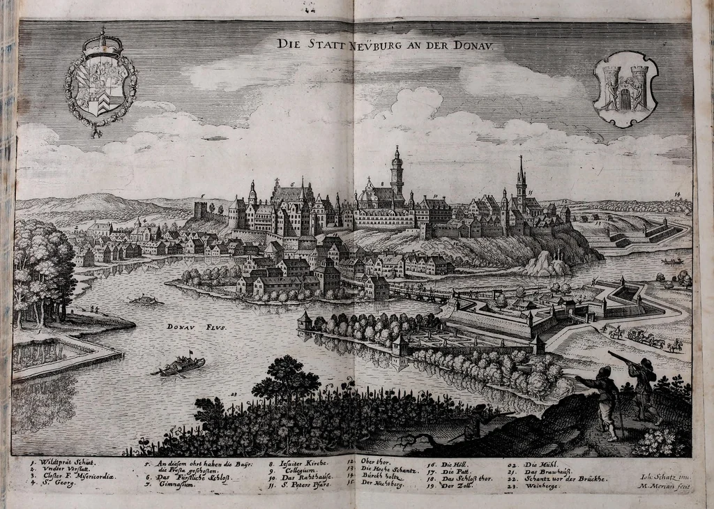 An illustration from Topographia Bavariæ : das ist, Beschreib. vnd aigentliche Abbildung der vornembsten Stätt vnd Orth in Ober vnd Nieder Beÿern, der Ober Pfaltz, vnd anderen, zum hochlöblichen Baÿrischen Craisse hehörigen Landschaften, 1660, leaf 109