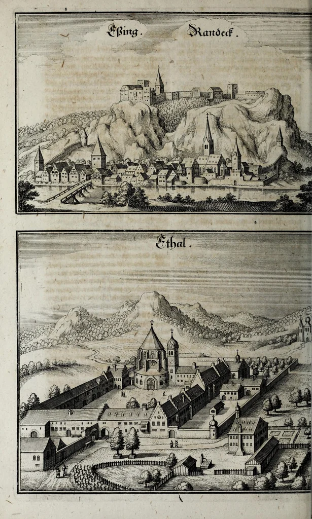 An illustration from Topographia Bavariæ : das ist, Beschreib. vnd aigentliche Abbildung der vornembsten Stätt vnd Orth in Ober vnd Nieder Beÿern, der Ober Pfaltz, vnd anderen, zum hochlöblichen Baÿrischen Craisse hehörigen Landschaften, 1660, leaf 234