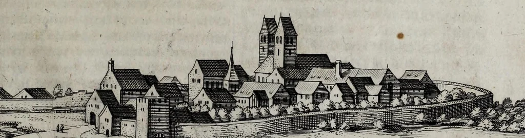 An illustration from Topographia Bavariæ : das ist, Beschreib. vnd aigentliche Abbildung der vornembsten Stätt vnd Orth in Ober vnd Nieder Beÿern, der Ober Pfaltz, vnd anderen, zum hochlöblichen Baÿrischen Craisse hehörigen Landschaften, 1660, leaf 259