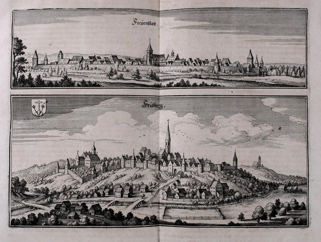 An illustration from Topographia Bavariæ : das ist, Beschreib. vnd aigentliche Abbildung der vornembsten Stätt vnd Orth in Ober vnd Nieder Beÿern, der Ober Pfaltz, vnd anderen, zum hochlöblichen Baÿrischen Craisse hehörigen Landschaften, 1660, leaf 59