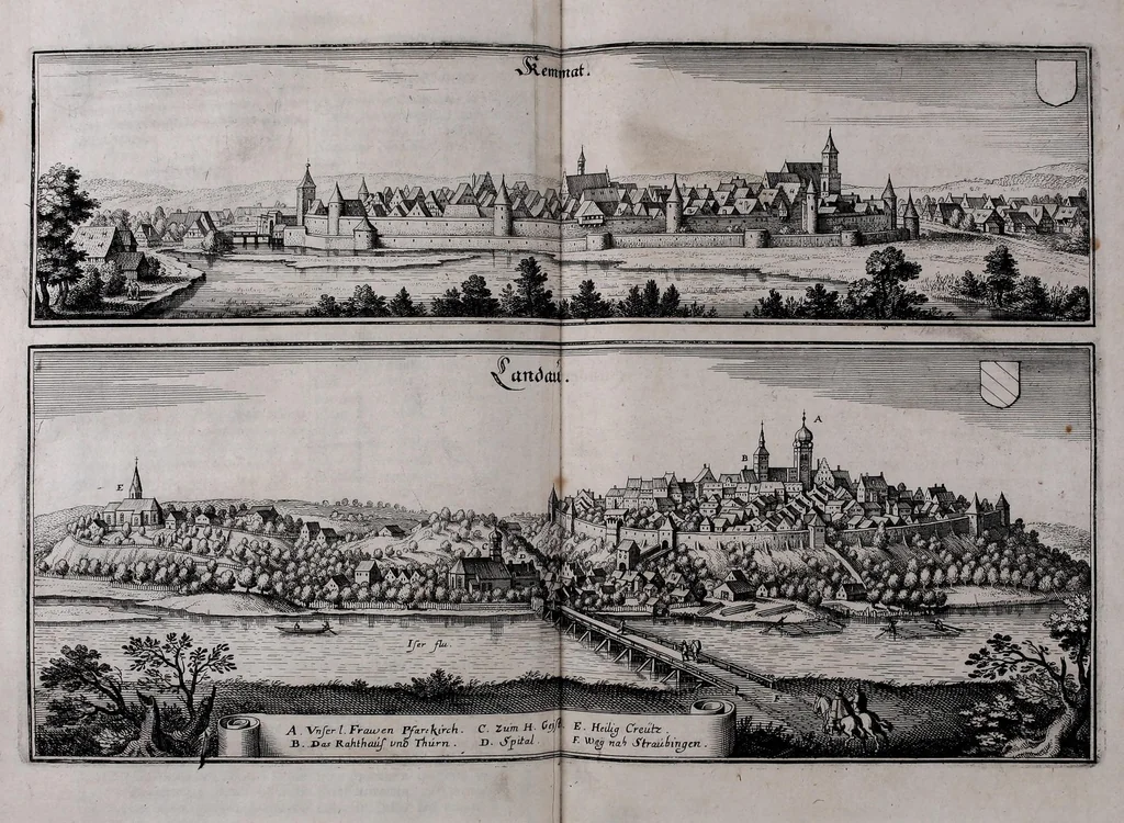 An illustration from Topographia Bavariæ : das ist, Beschreib. vnd aigentliche Abbildung der vornembsten Stätt vnd Orth in Ober vnd Nieder Beÿern, der Ober Pfaltz, vnd anderen, zum hochlöblichen Baÿrischen Craisse hehörigen Landschaften, 1660, leaf 71