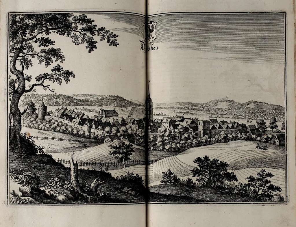 An illustration from Topographia Electorat₎ Brandenburgici et Ducatus Pomeraniæ, ec. : das ist, Beschreibung der vornembsten vnd bekantisten Stätte vnd Plätz in dem hochlöblichsten Churfuürstenthum vnd March Brandenburg, vnd dein Hertzogtum Pom̃eren zu sampt einem dopplelten Anhang : vom Lande Preussen vnnd Pomorellen, von Lifflande vnnd selbige beruffenisten Orten, 1652, leaf 163