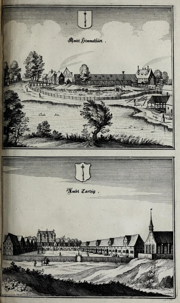 An illustration from Topographia Electorat₎ Brandenburgici et Ducatus Pomeraniæ, ec. : das ist, Beschreibung der vornembsten vnd bekantisten Stätte vnd Plätz in dem hochlöblichsten Churfuürstenthum vnd March Brandenburg, vnd dein Hertzogtum Pom̃eren zu sampt einem dopplelten Anhang : vom Lande Preussen vnnd Pomorellen, von Lifflande vnnd selbige beruffenisten Orten, 1652, leaf 23