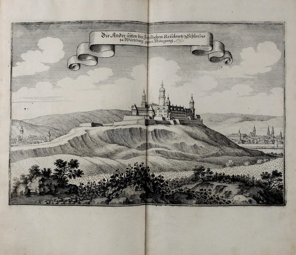 An illustration from Topographia Franconiæ : das ist, Beschreibung vnd eÿgentliche Contrafactur der vornehmbsten Stätte, vnd Plätze des Frankenlandes vnd deren, die zu dem hochlöbischen Fränkischen Craisse gezogen werden, 1648, leaf 211