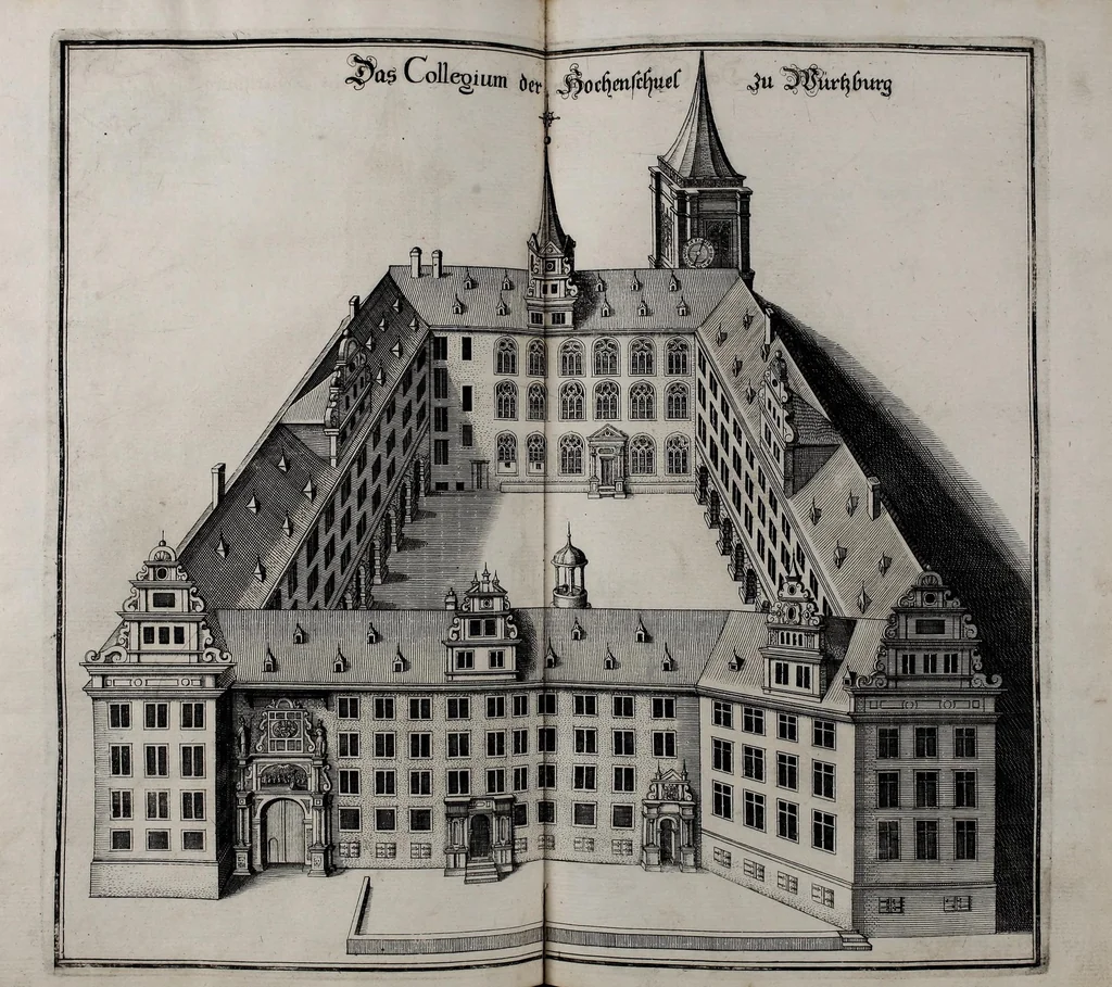 An illustration from Topographia Franconiæ : das ist, Beschreibung vnd eÿgentliche Contrafactur der vornehmbsten Stätte, vnd Plätze des Frankenlandes vnd deren, die zu dem hochlöbischen Fränkischen Craisse gezogen werden, 1648, leaf 215
