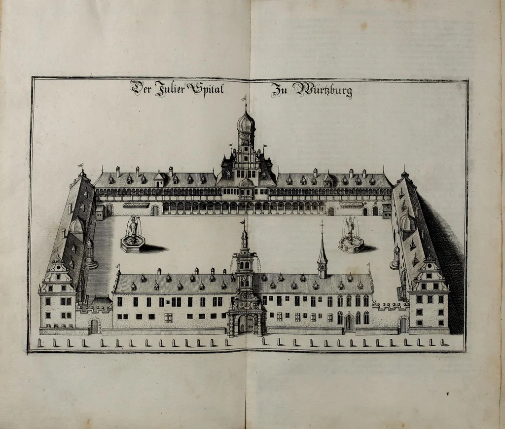 An illustration from Topographia Franconiæ : das ist, Beschreibung vnd eÿgentliche Contrafactur der vornehmbsten Stätte, vnd Plätze des Frankenlandes vnd deren, die zu dem hochlöbischen Fränkischen Craisse gezogen werden, 1648, leaf 219