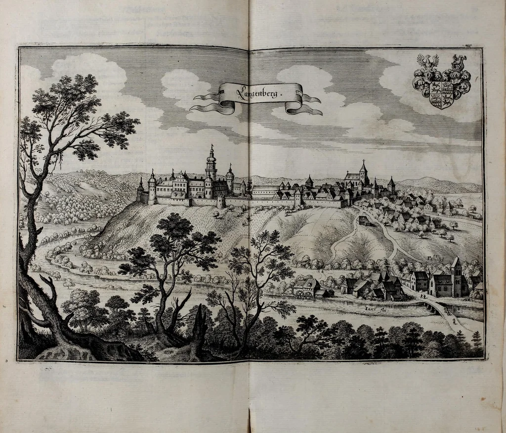 An illustration from Topographia Franconiæ : das ist, Beschreibung vnd eÿgentliche Contrafactur der vornehmbsten Stätte, vnd Plätze des Frankenlandes vnd deren, die zu dem hochlöbischen Fränkischen Craisse gezogen werden, 1648, leaf 249