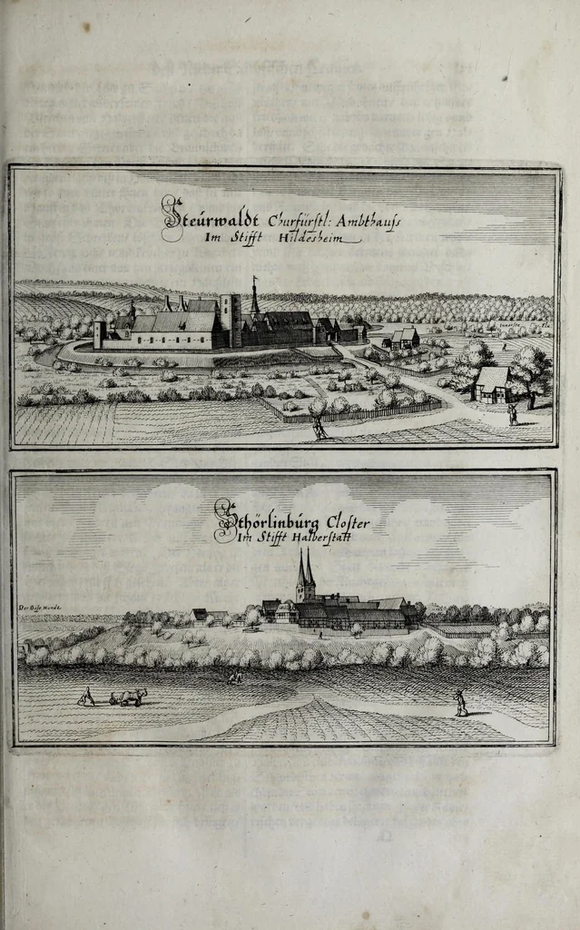 An illustration from Topographia Saxoniæ Inferioris : das ist, Beschreibung der vornehmsten Stätte vnnd Plätz in dem hochl. Nider Sachss., Craÿss, 1653, leaf 165