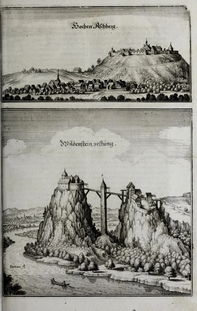 An illustration from Topographia Sveviæ : das ist, Beschreib. vnd aigentliche Abcontrafeitung der fürnembstẽ Stätt vnd Plätz in Ober vnd Nider Schwaben, Hertzogthum Würtenberg, Marggraffschafft Baden, vnd andern zu dem hochlöbl. Schwabischen Craisse gehörigen Landschafften vnd Orten, 1660, leaf 481