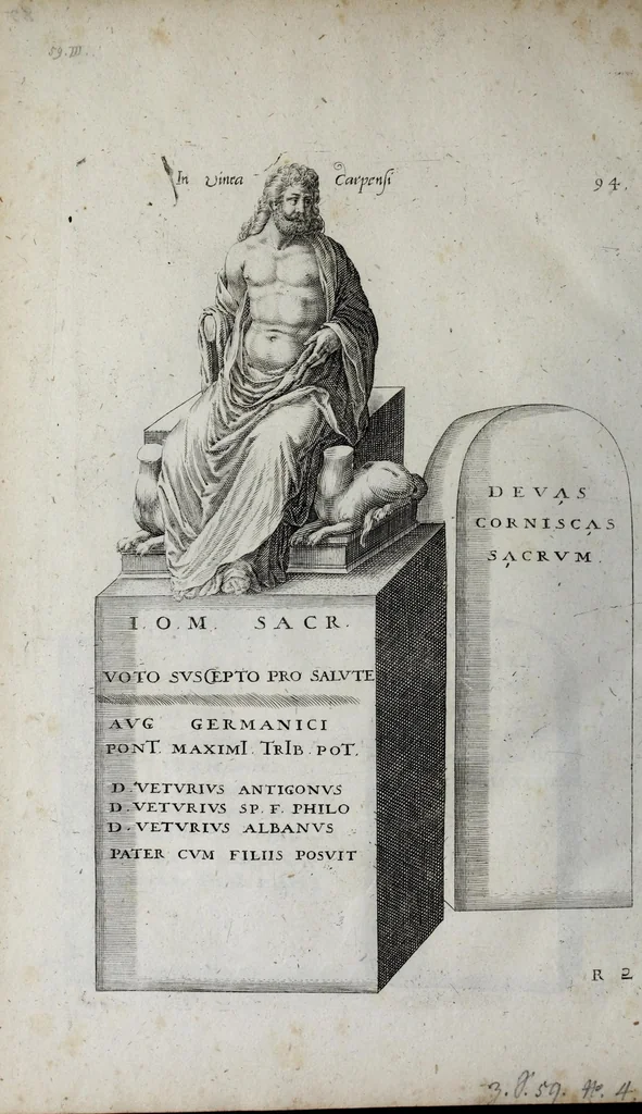 An illustration from Topographia urbis Romæ, das ist eigentliche, Beschreibung der Stadt Rom : sampt allen antiquitäten, Pallästen, Amphitheatris oder Schauplätzen, Obeliscis, Pyramiden, Lustgärten, Bildern, Begräbnüssen, oberschrifften und vergleichen, so in und umb der Stadt Rom gefunden, und in vier Tagen ordentlich beschauet und gesehen werden können, 1681, leaf 248