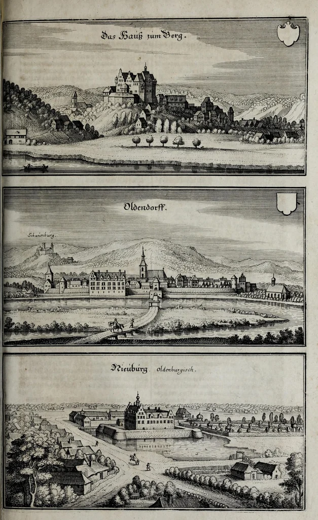 An illustration from Topographia Westphaliæ : das ist, Beschreibung der vornembsten, vnd bekantisten Stätte, vnd Plätz, im hochlöbl. westphälischen Craisse, 1647, leaf 175
