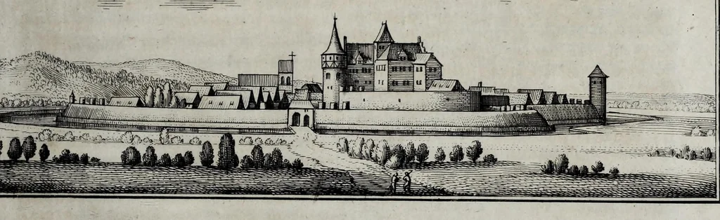 An illustration from Topographia Westphaliæ : das ist, Beschreibung der vornembsten, vnd bekantisten Stätte, vnd Plätz, im hochlöbl. westphälischen Craisse, 1647, leaf 251