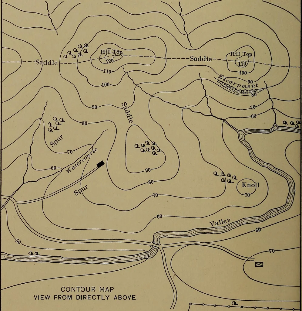 An illustration from Topographic maps and sketch mapping, 1920, leaf 41