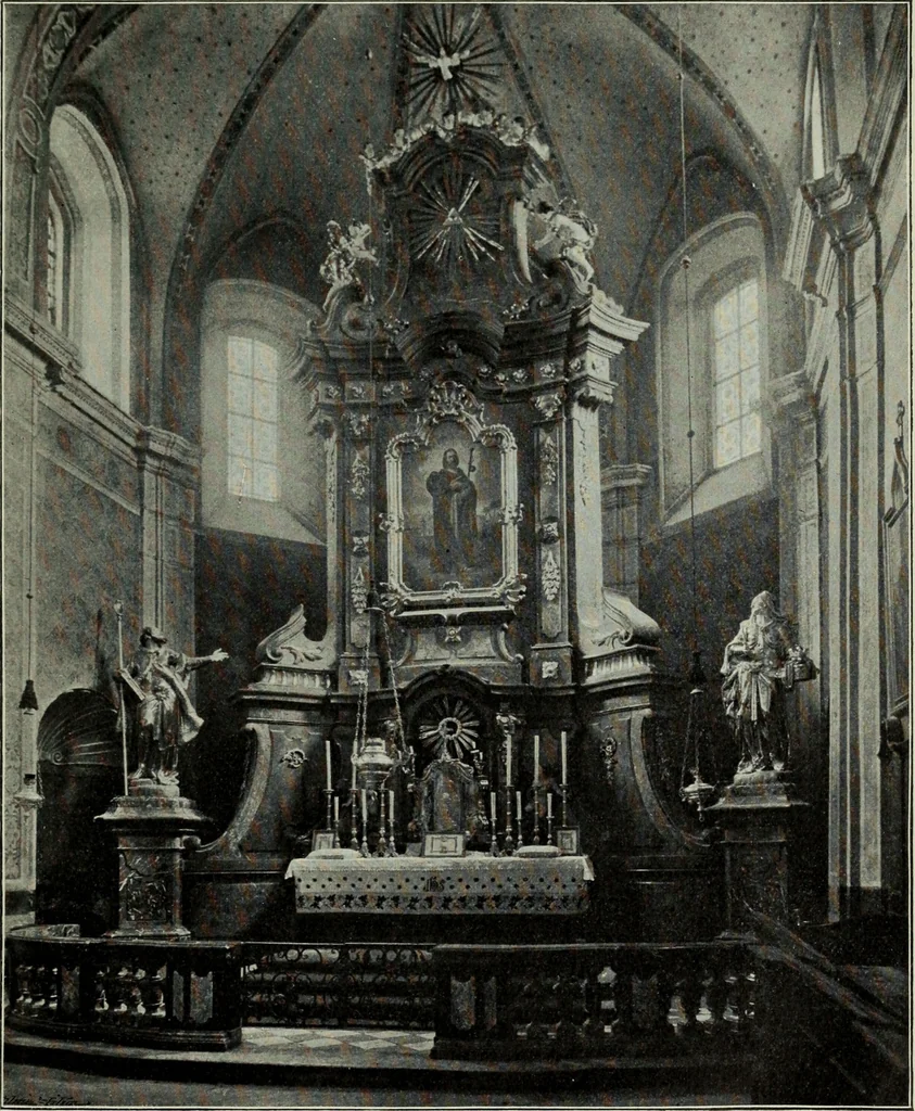 An illustration from Topographie der historischen und Kunst-Denkmale im politischen Bezirke Pribram, 1902, leaf 114
