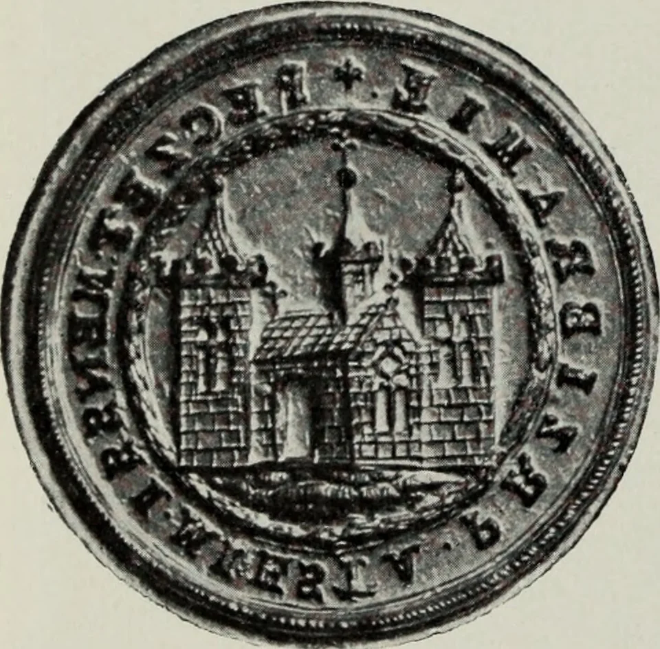 An illustration from Topographie der historischen und Kunst-Denkmale im politischen Bezirke Pribram, 1902, leaf 153