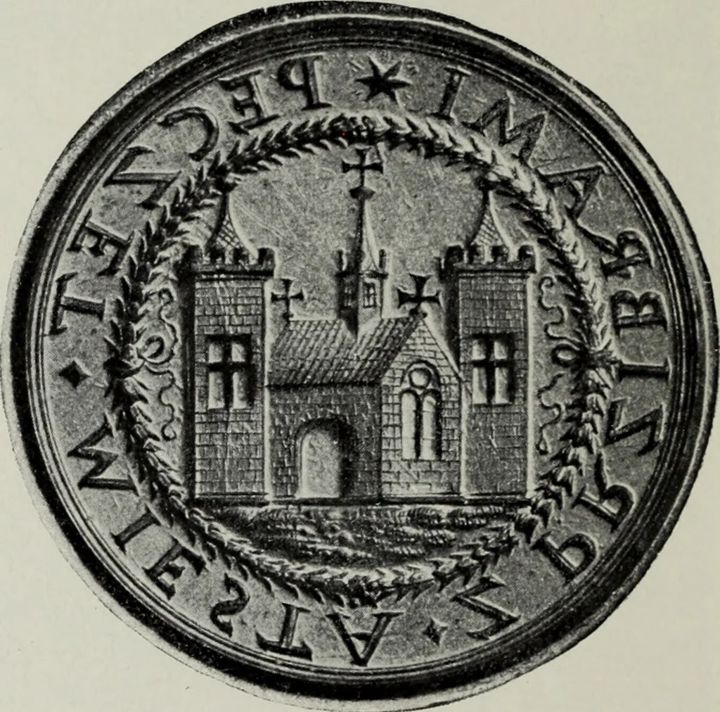 An illustration from Topographie der historischen und Kunst-Denkmale im politischen Bezirke Pribram, 1902, leaf 153